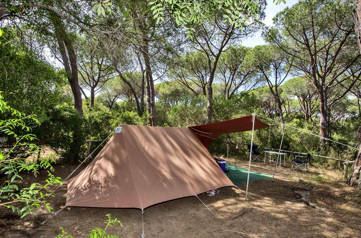 Kamperen in de natuur van de Maremma