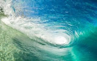 Surfing on the coast of the Maremma