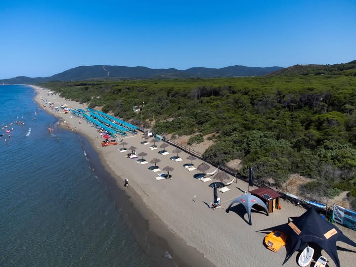 The beach of the Camping Village Maremma Sans Souci