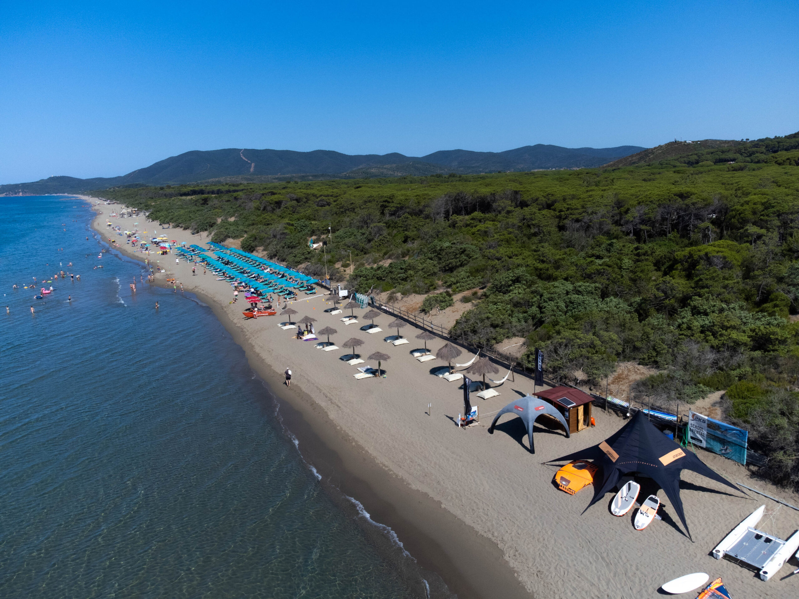 The beach of the Camping Village Maremma Sans Souci
